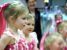 Young dancers at a nursing home